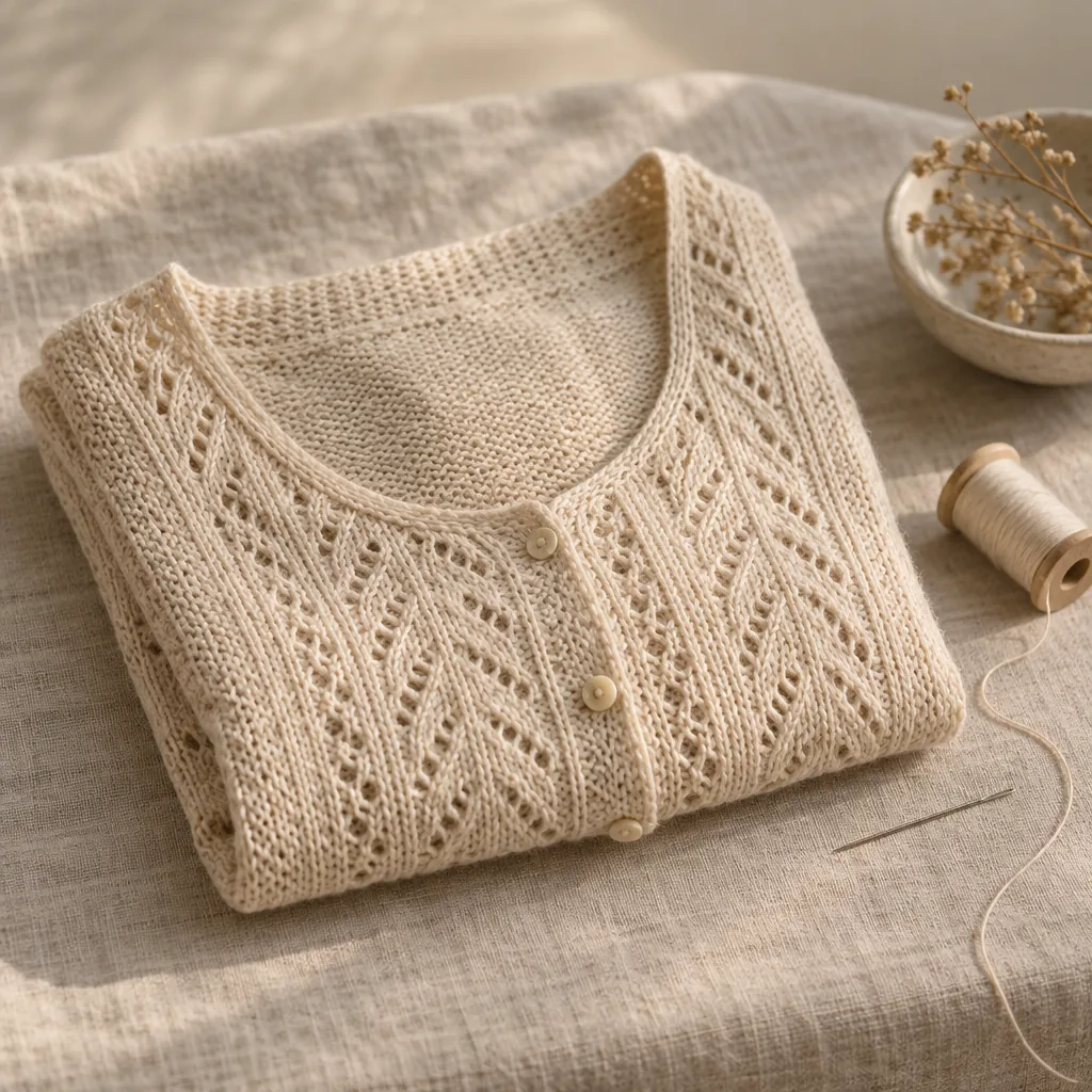 Decorative illustration of a knitted top